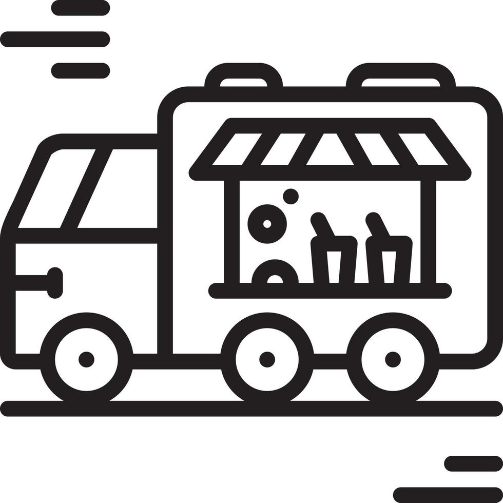 lijnpictogram voor foodtruck vector