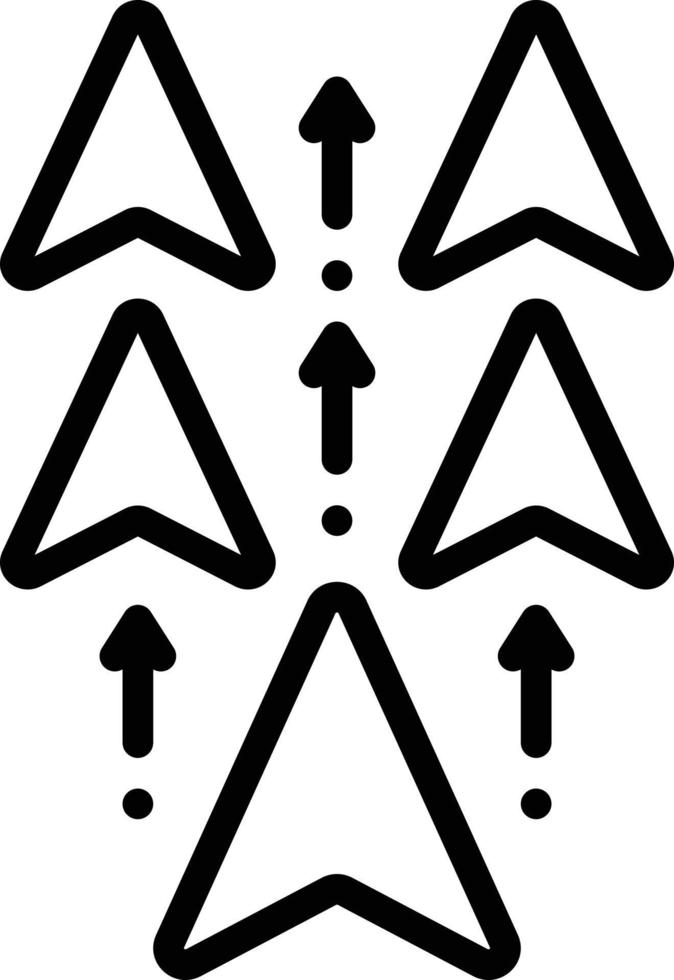 lijnpictogram voor overschreden vector