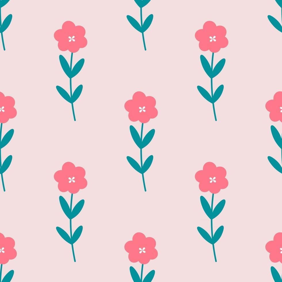 schattig bloemen naadloos herhaal vectorpatroon vector