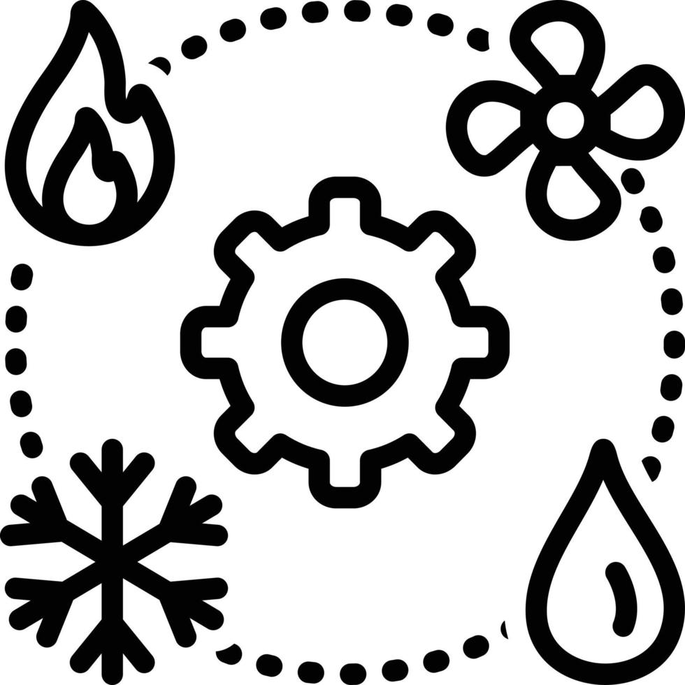 lijnpictogram voor hvac vector