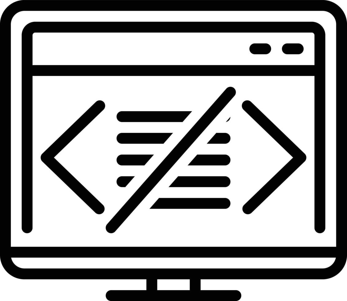 lijnpictogram voor codering vector