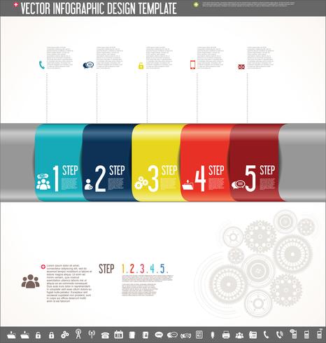 Vector infographic ontwerpsjabloon kleurrijke ontwerp