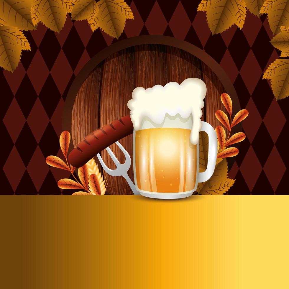 duitsland oktoberfest bier vector ontwerp