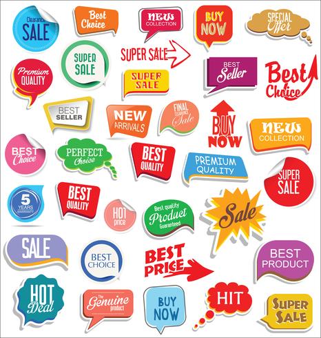 Moderne badges stickers en labels-collectie vector