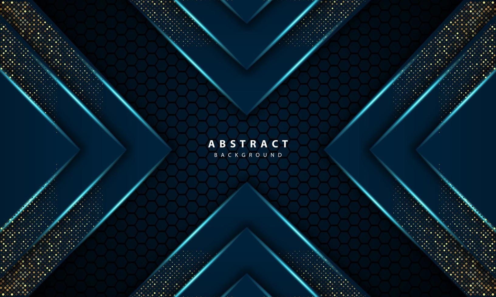 3d abstracte lichtblauwe zeshoek vector luxe achtergrond