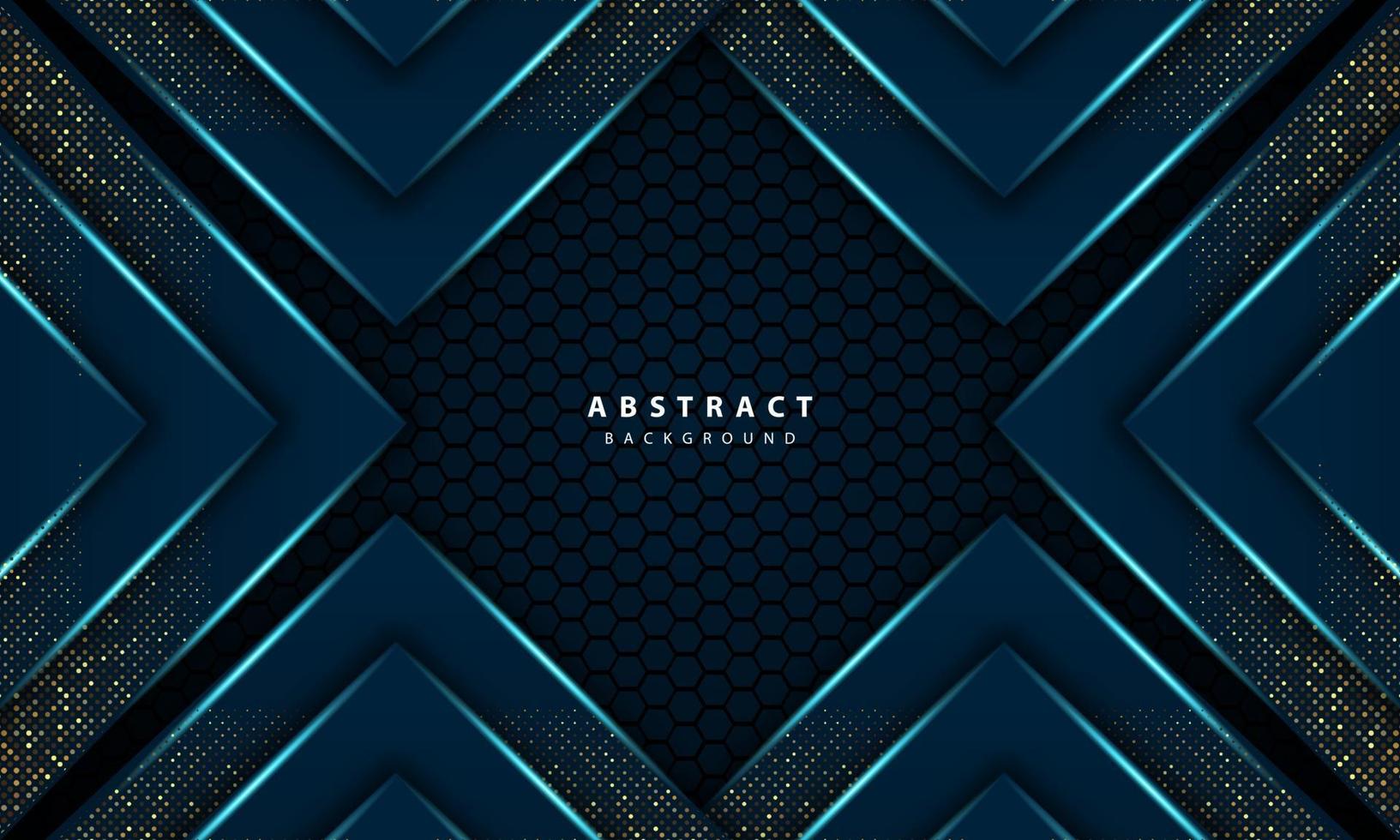 3d abstracte lichtblauwe zeshoek vector luxe achtergrond