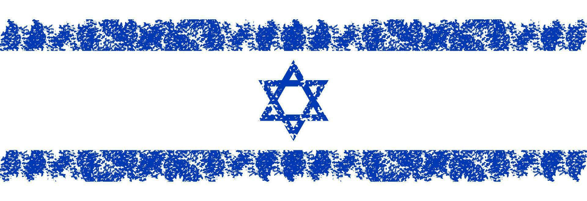 vlag van Israël in kleuren. vector