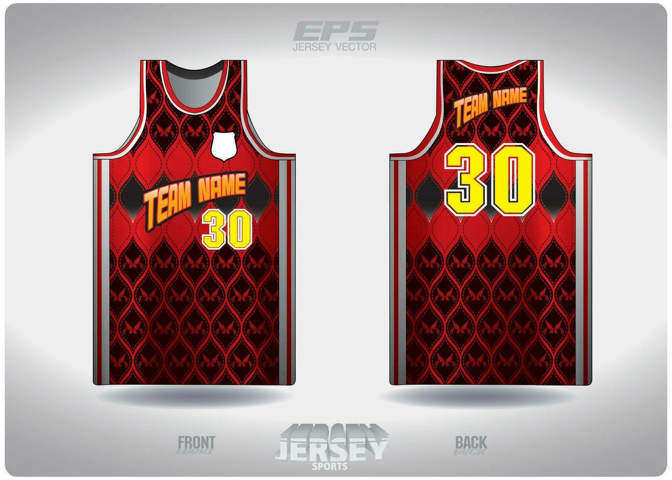 eps Jersey sport- overhemd vector.zwart en rood Thais patroon ontwerp, illustratie, textiel achtergrond voor basketbal overhemd sport- t-shirt, basketbal Jersey overhemd vector