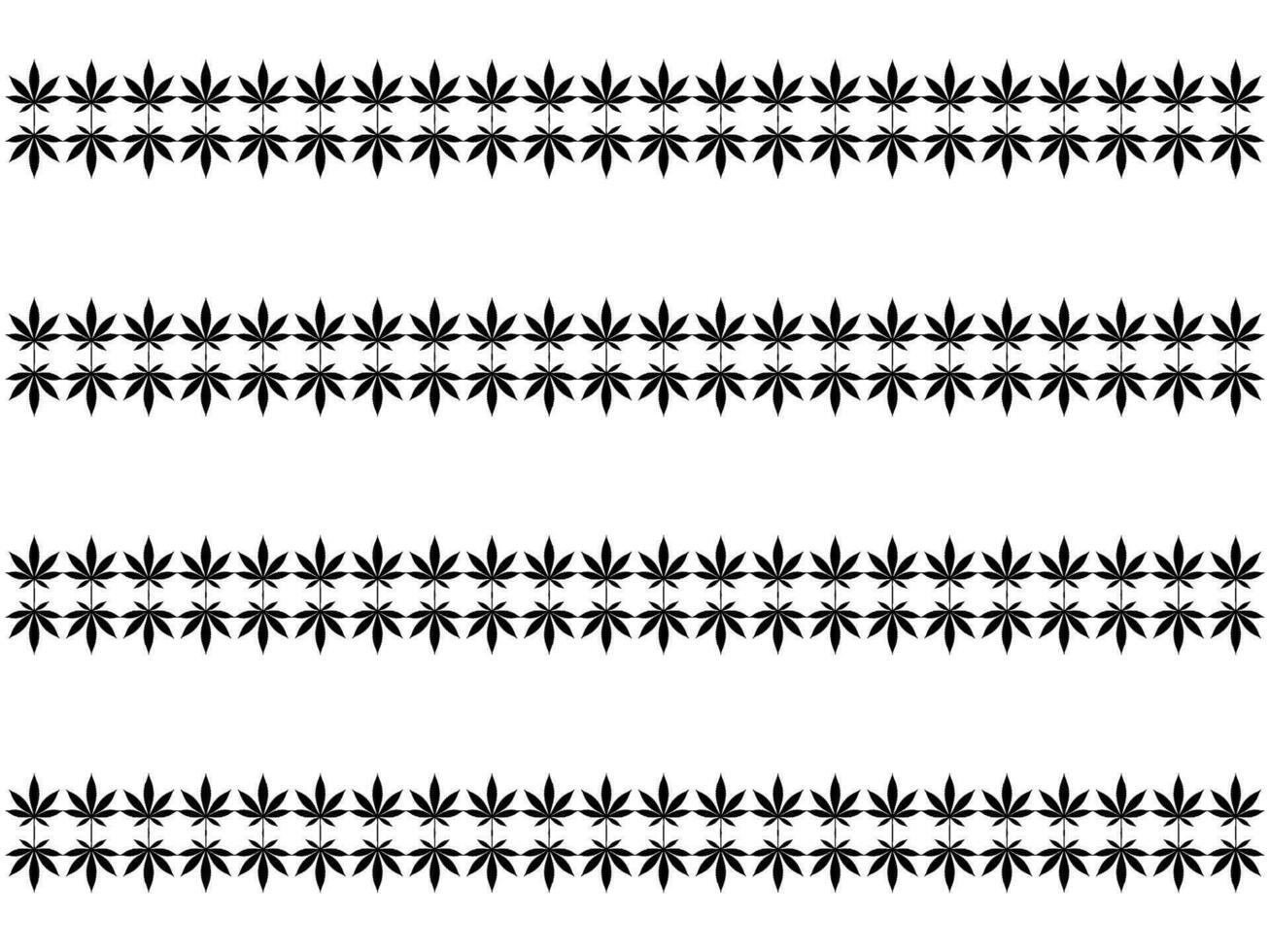 hennep ook bekend net zo marihuana blad silhouet motieven patroon, kan gebruik voor decoratie, overladen, behang, achtergrond, textiel. mode, kleding stof, tegel, vloer, omslag, inpakken, enz. vector illustratie