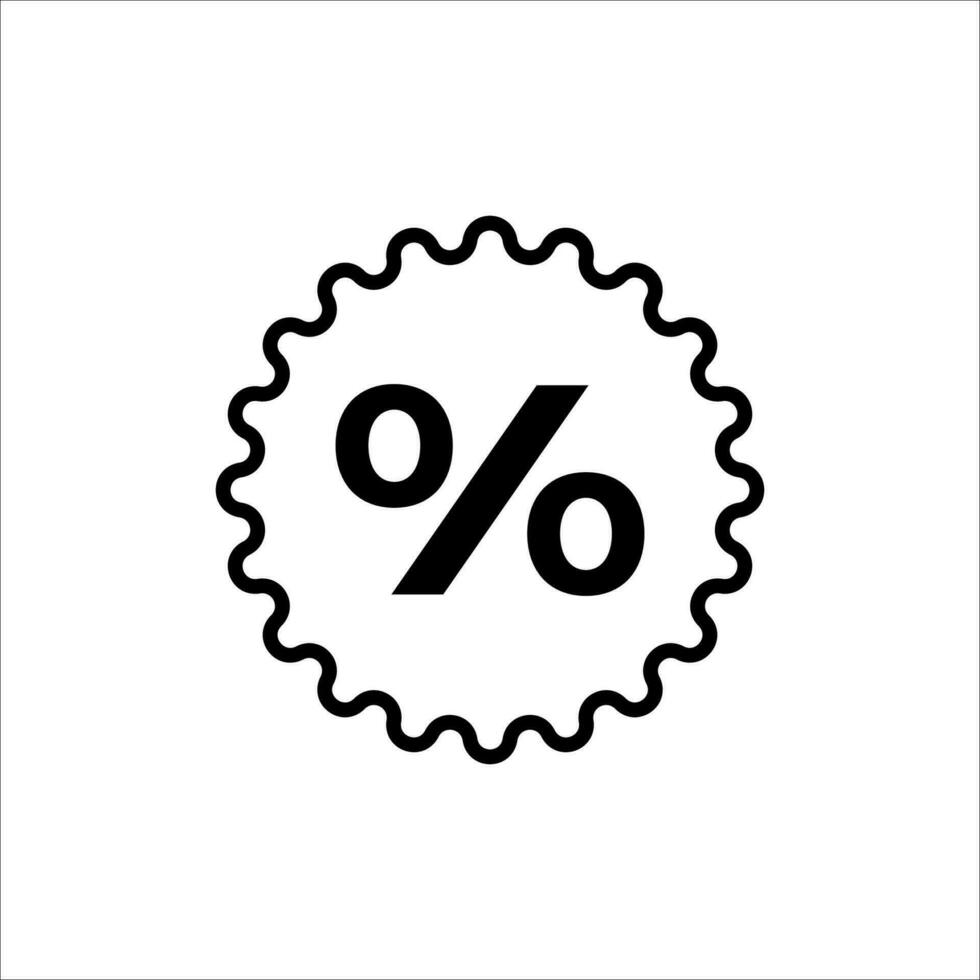 procent korting rood sticker lijn icoon banier vector