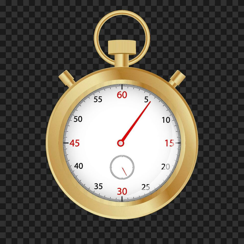 gouden luxe stopwatch vector. premie gouden timer vector