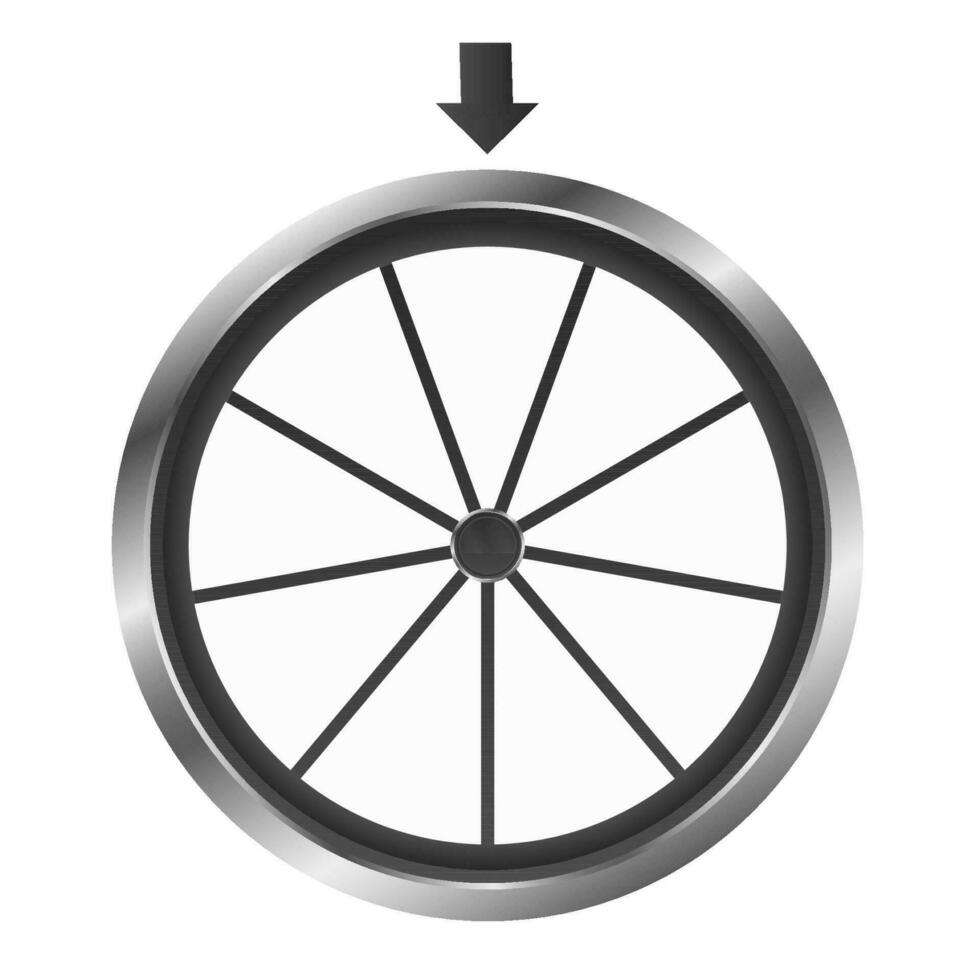 fortuin wiel goud sjabloon met wit leeg segmenten vector realistisch illustratie