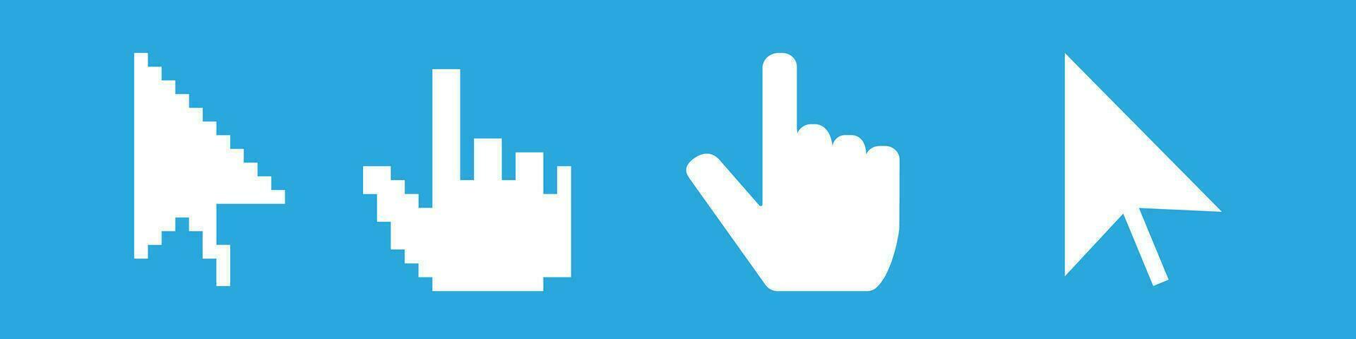 wijzer cursor pijl vinger. muis digitaal koppel element voor actie selectie en online vector richting