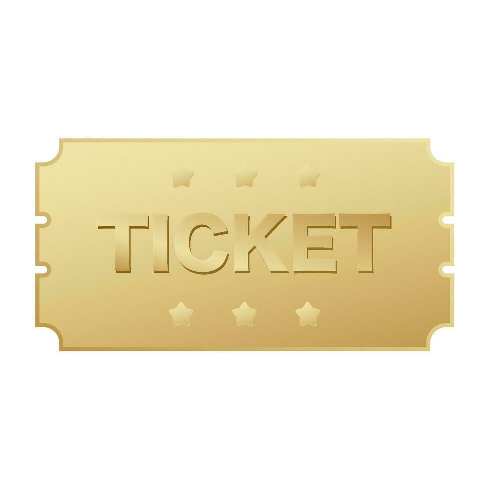 premie ticket met sterren sjabloon. coupon voor gaan naar bioscoop en concert met betaald toegang naar vermaak evenementenlocatie en afzet korting vector concept