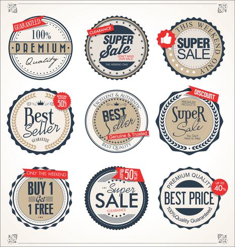 Retro vintage badges en labels-collectie vector