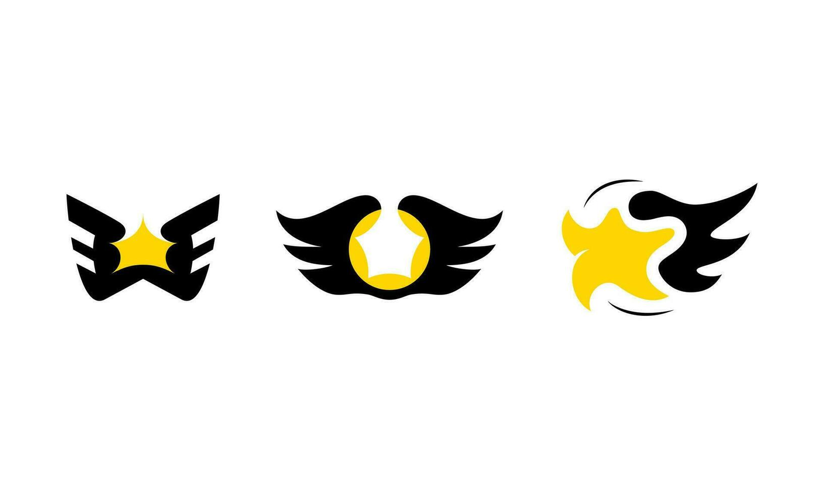 modern logo. combineren Vleugels en sterren. minimaal en gemakkelijk stijl. gebruikt voor emblemen, logo's, pictogrammen, symbolen, tekens of prints vector