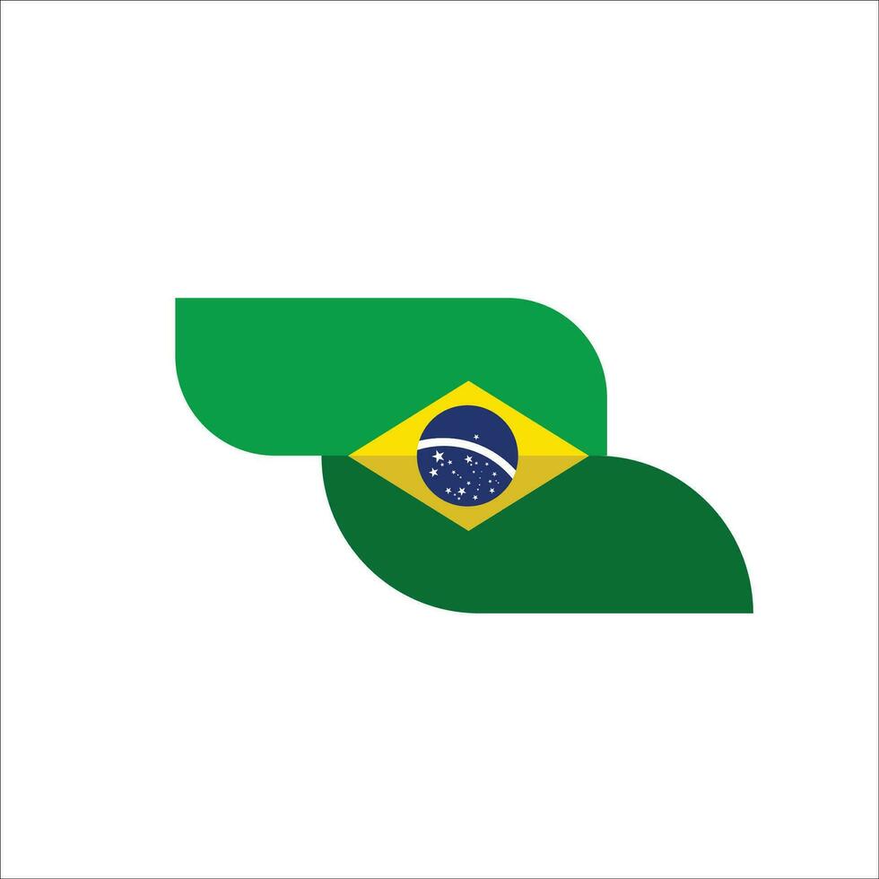 vlag van brazilië vector