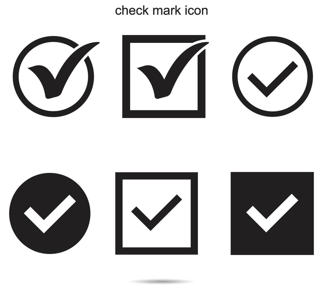 controleren Mark icoon, vector illustratie