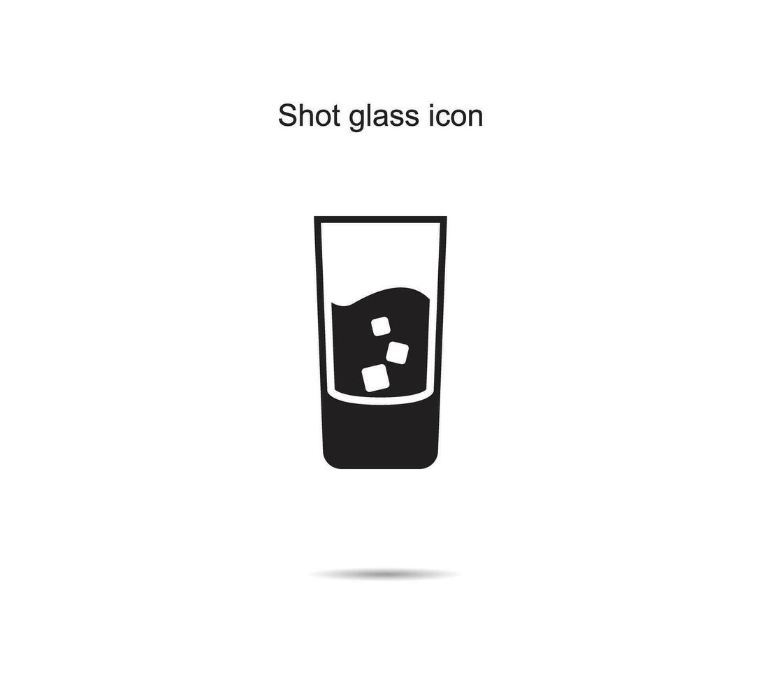 schot glas icoon, vector illustratie