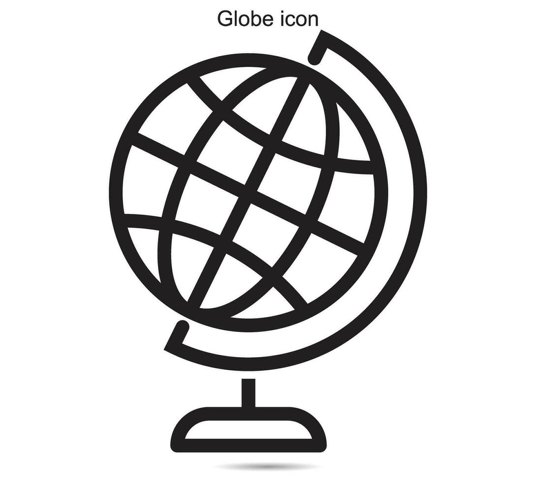 wereldbol icoon, vector illustratie