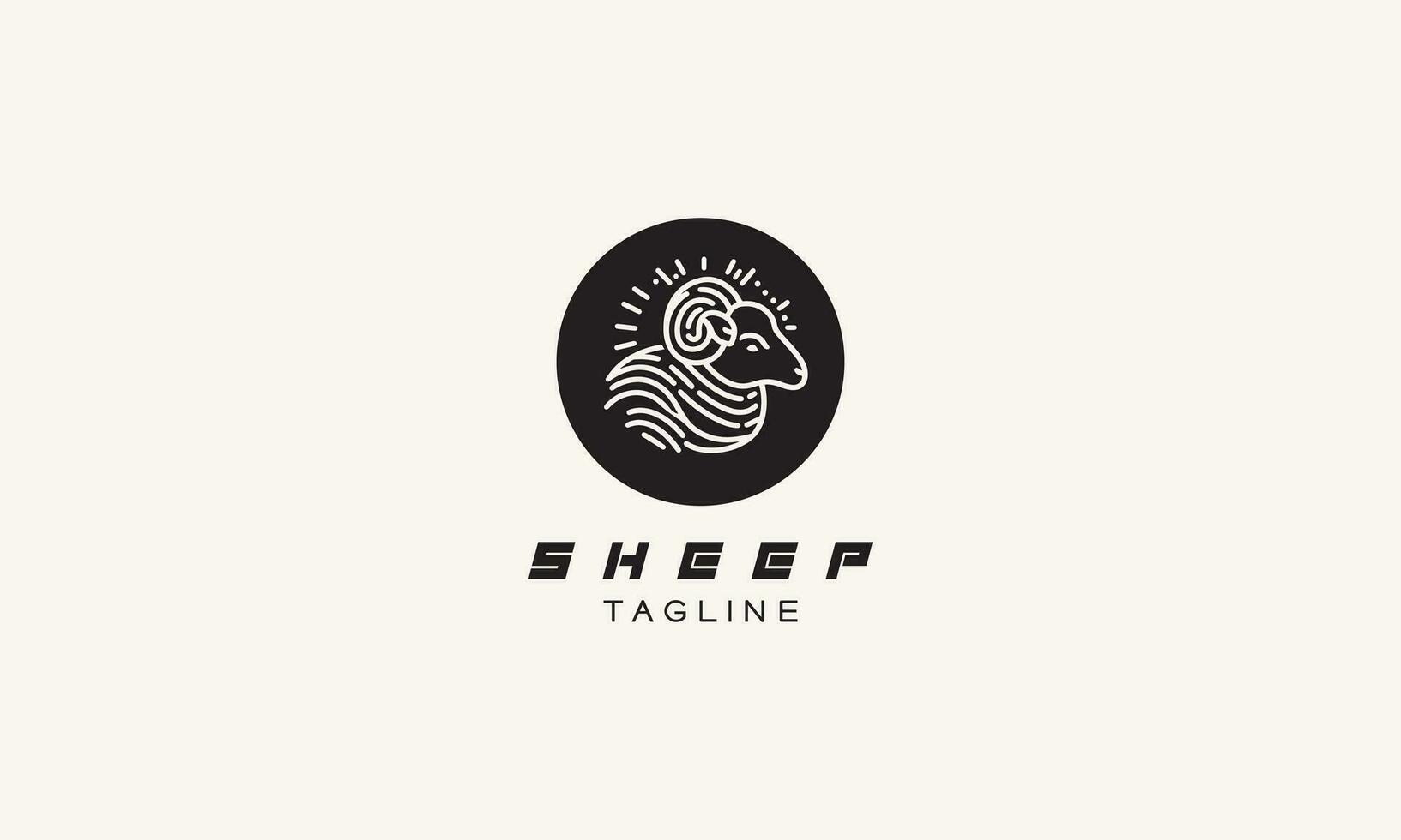 schapen vector logo icoon minimalistisch lijn kunst