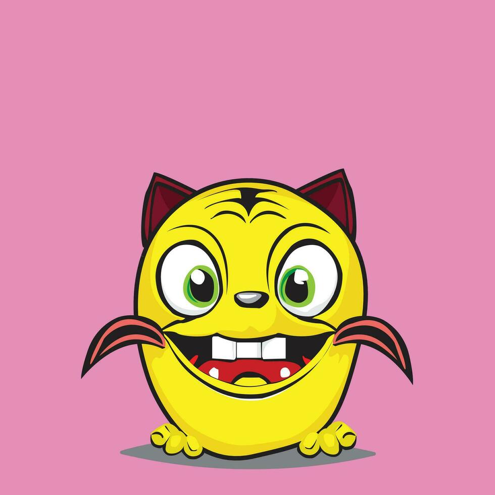 fantasie tekenfilm schattig mini monster vector illustratie