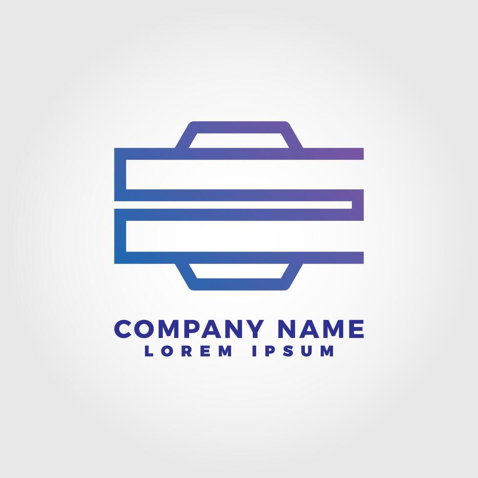 modern logo blended met eerste brief e vector