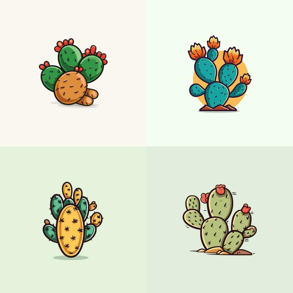 stekelig Peer cactus vector klem kunst illustratie