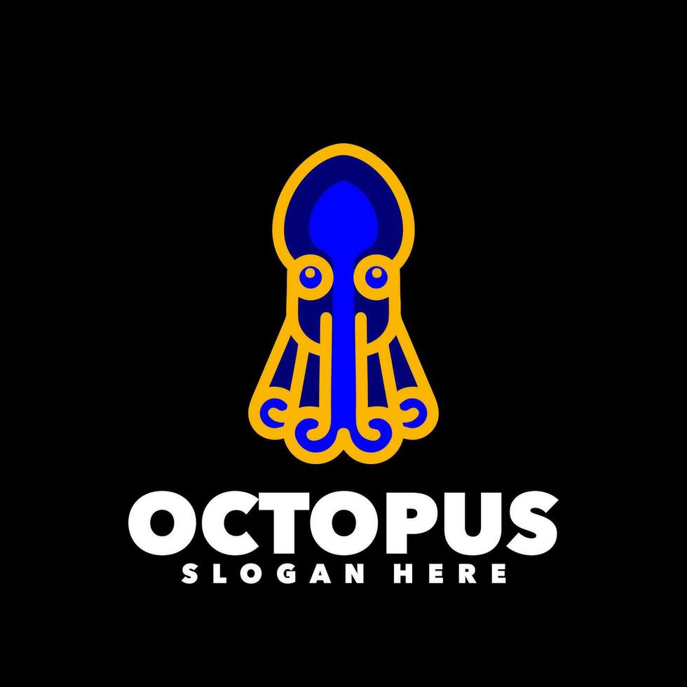 Octopus lijn logo vector