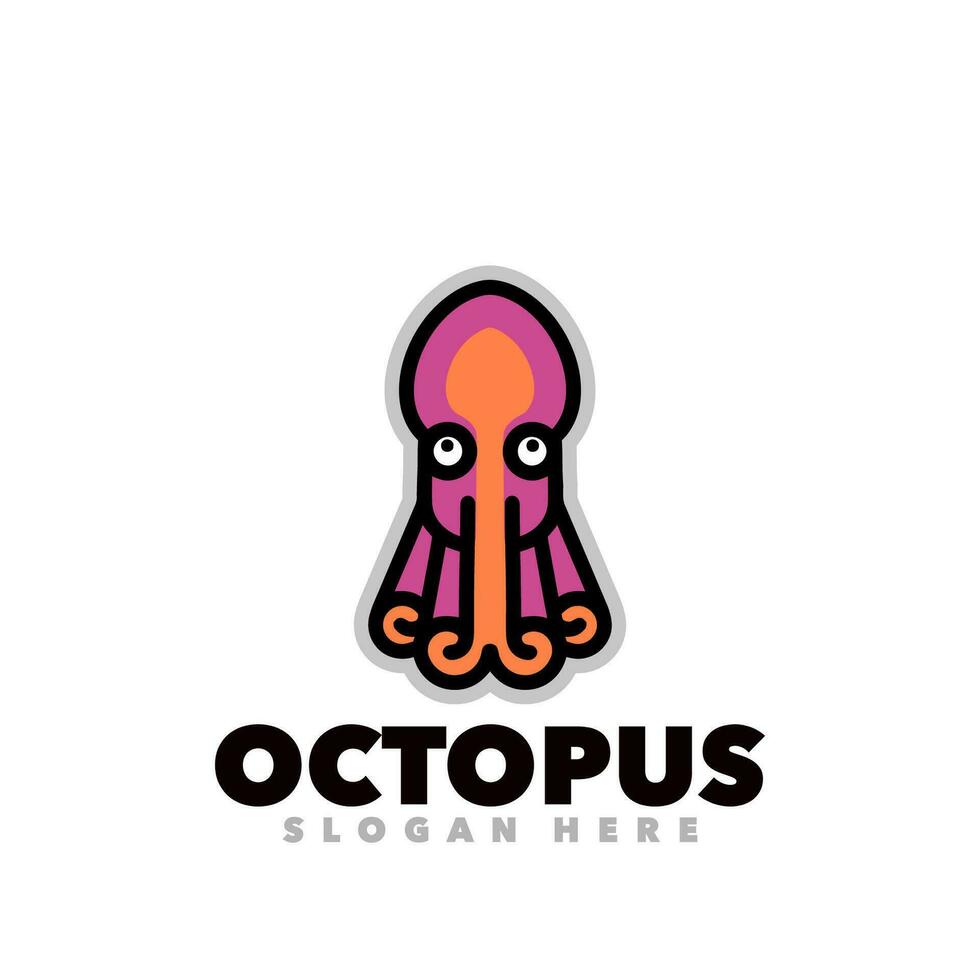 Octopus gemakkelijk logo vector
