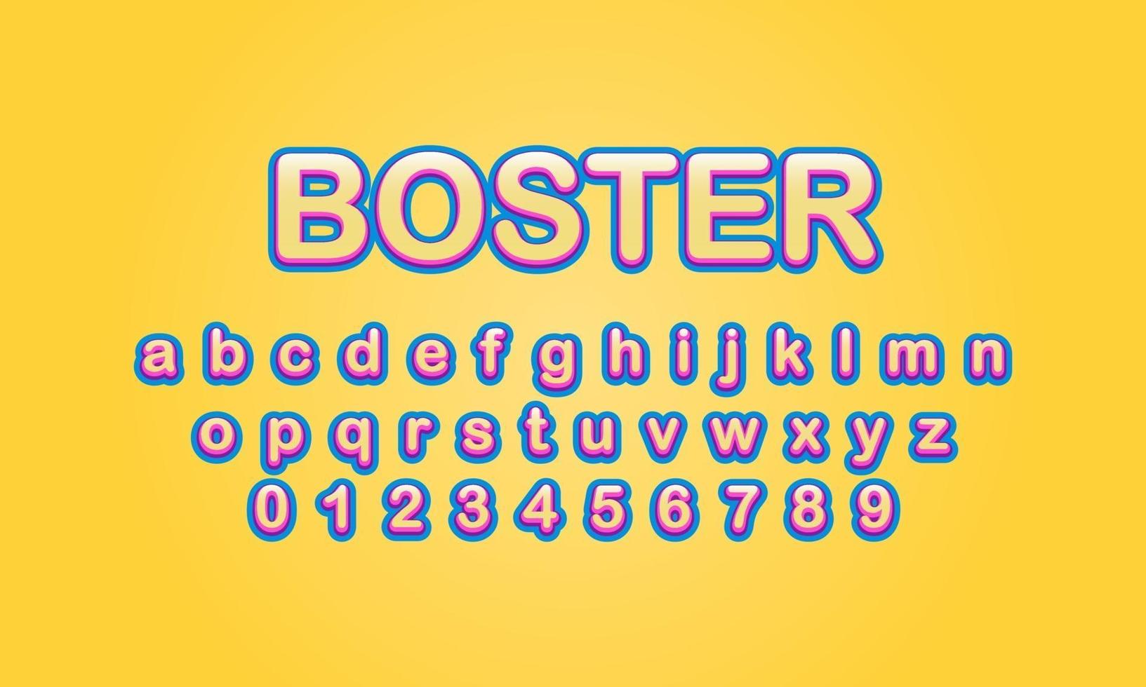 boster lettertype alfabet vector