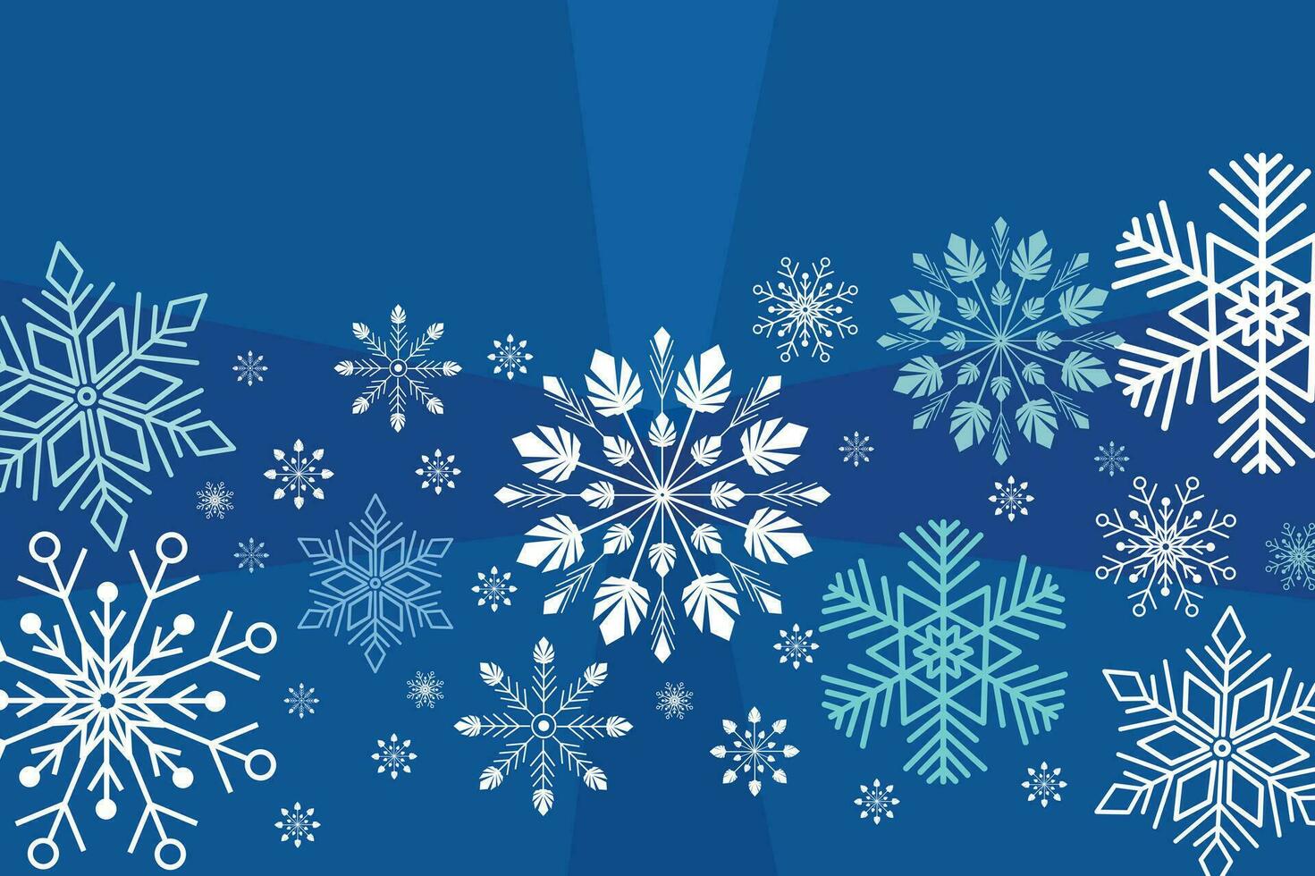 wit sneeuwvlokken element in blauw achtergrond. vector illustratie.