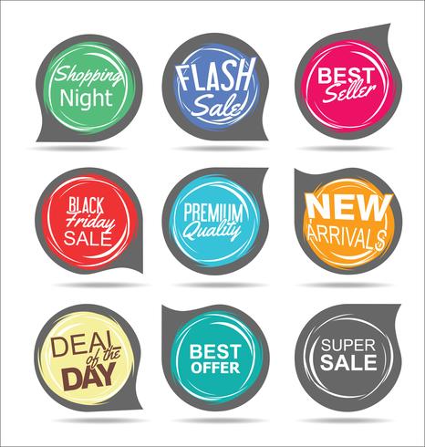 Moderne badges stickers en labels-collectie vector