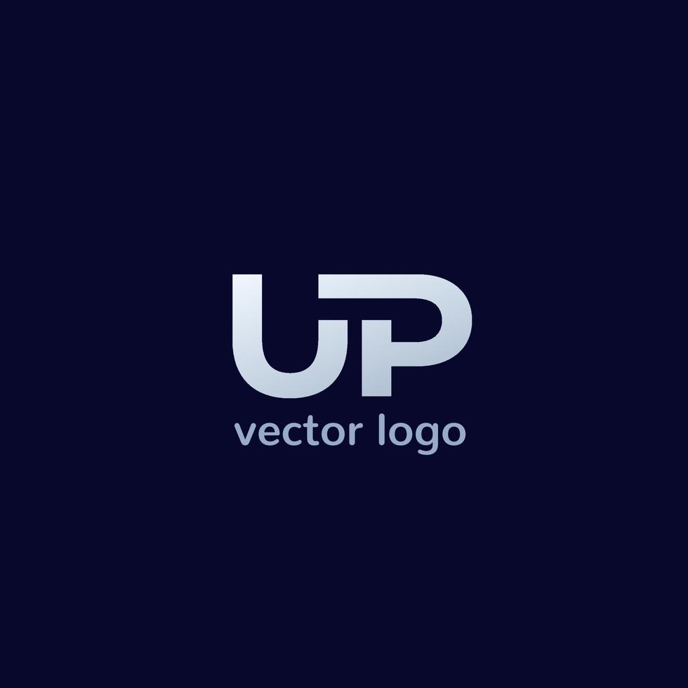 omhoog logo-ontwerp, vector letters