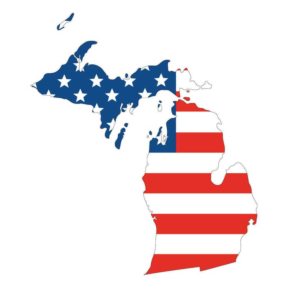 Michigan kaart. kaart van Colorado. Verenigde Staten van Amerika kaart vector