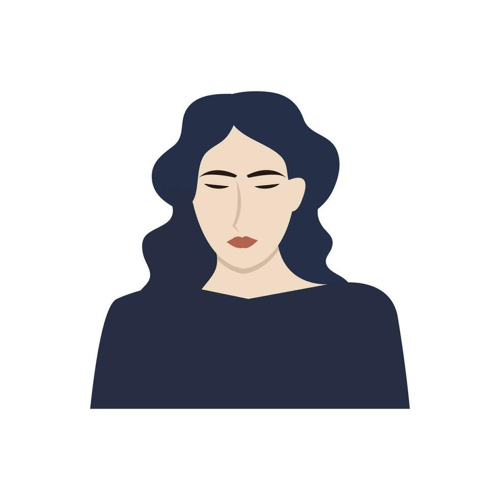 jong generatie. modern jong vrouw karakter avatar geïsoleerd Aan wit achtergrond. kleurrijk vlak vector illustratie