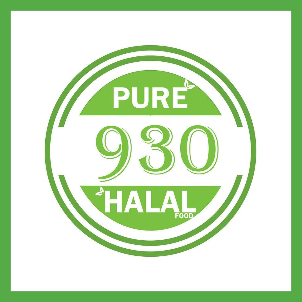 ontwerp met halal blad ontwerp 930 vector