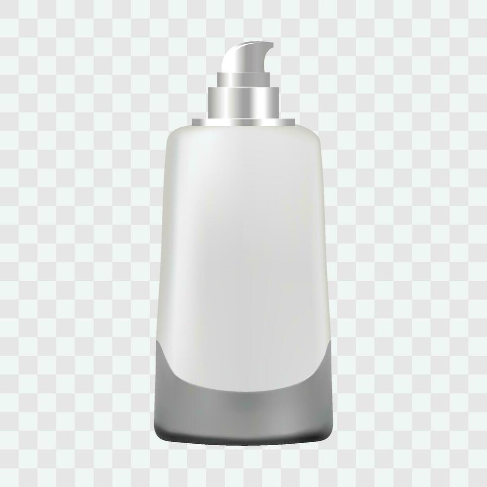 vector fles voor vloeistof zeep of lotion 3d vector mockup