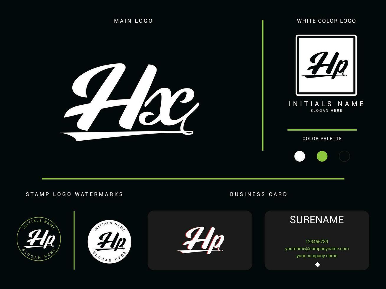 typografie hx kleding logo, eerste hp hx luxe mode kleding logo voor u vector