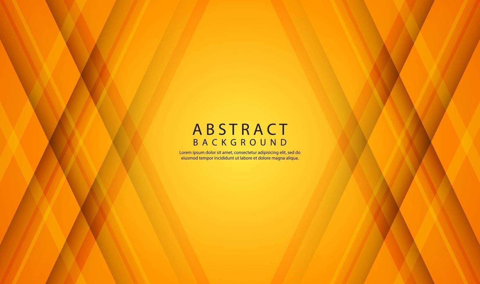 oranje geometrische abstracte achtergrond met 3D-diagonaal vormeneffect vector