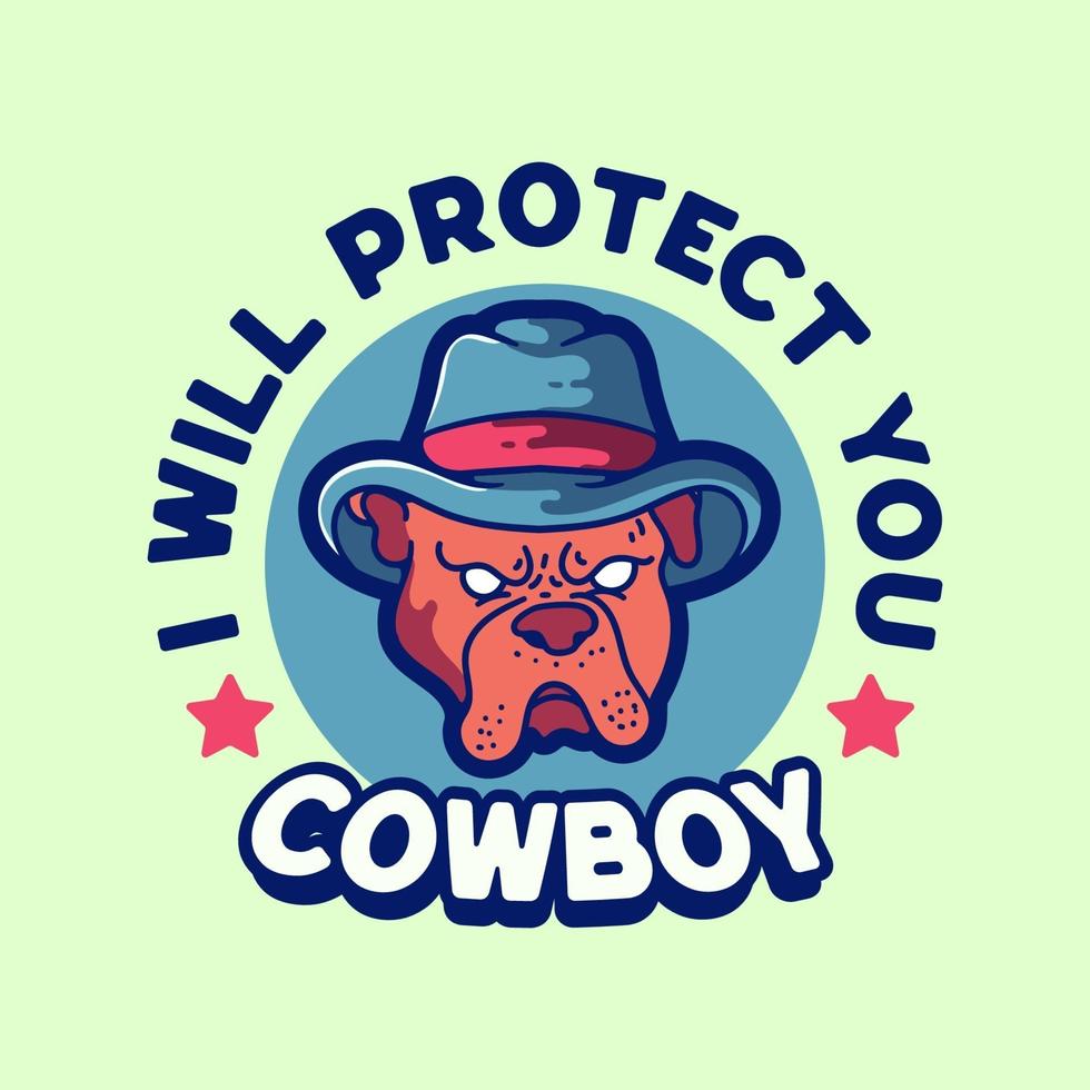 hond cowboy hoed mascottes logo afbeelding vector