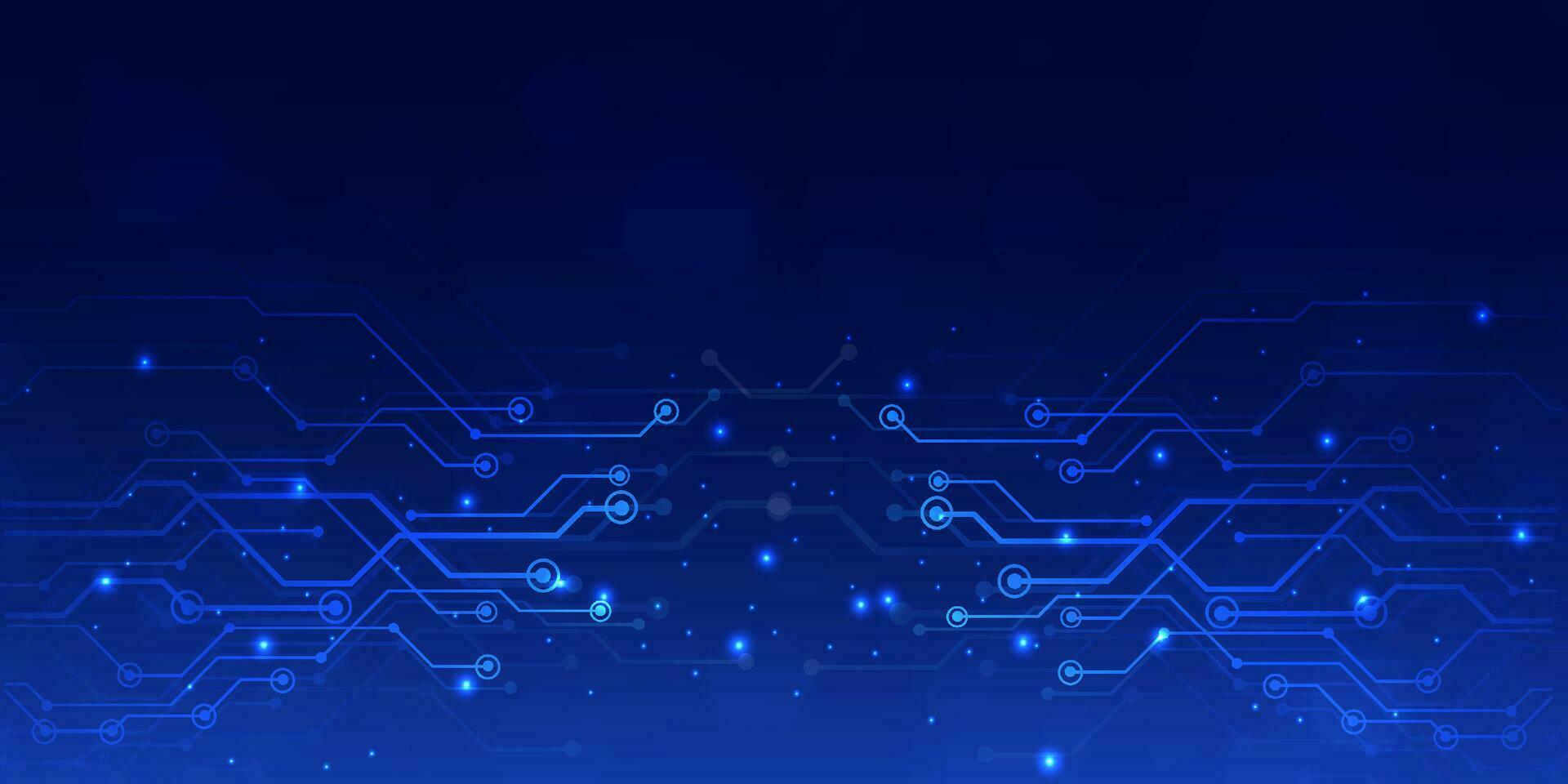 abstract digitaal technologie futuristische groot gegevens blauw achtergrond, cyber nano informatie communicatie, innovatie toekomst tech gegevens, internet netwerk verbinding, stroomkring bord lijn punt illustratie vector