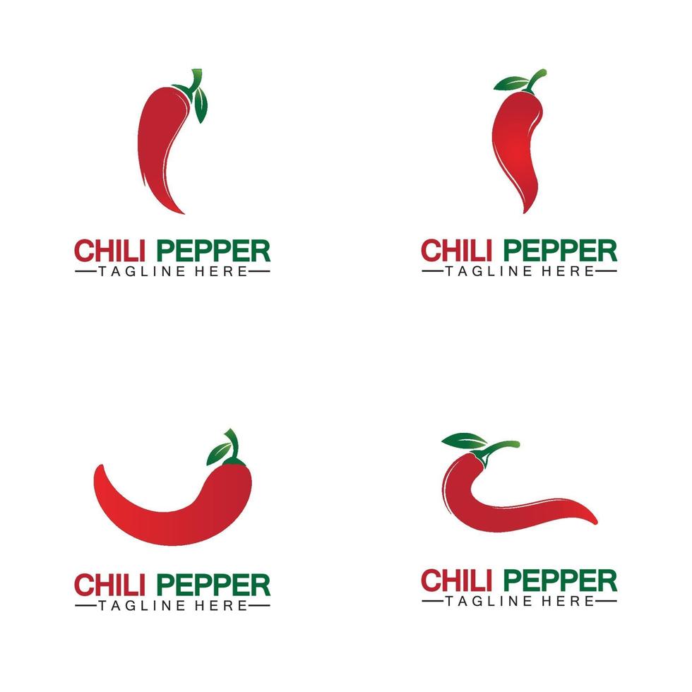 chili peper logo vector pictogram illustratie ontwerpsjabloon