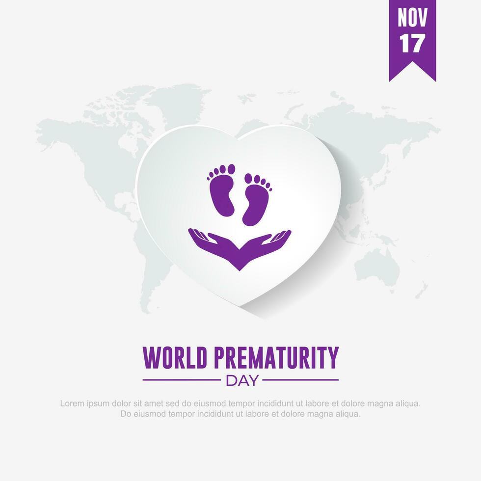 wereld prematuriteit dag november 17 achtergrond vector illustratie