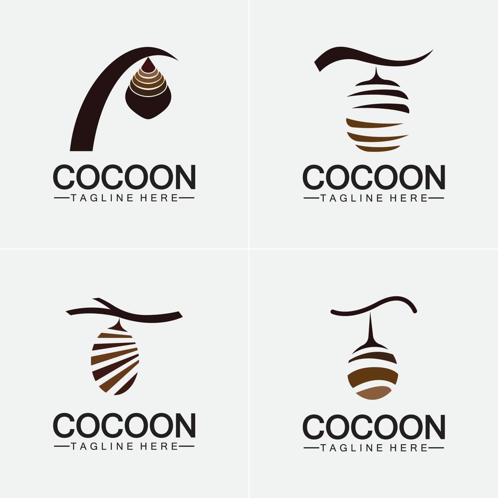 cocon logo vector illustratie ontwerpsjabloon