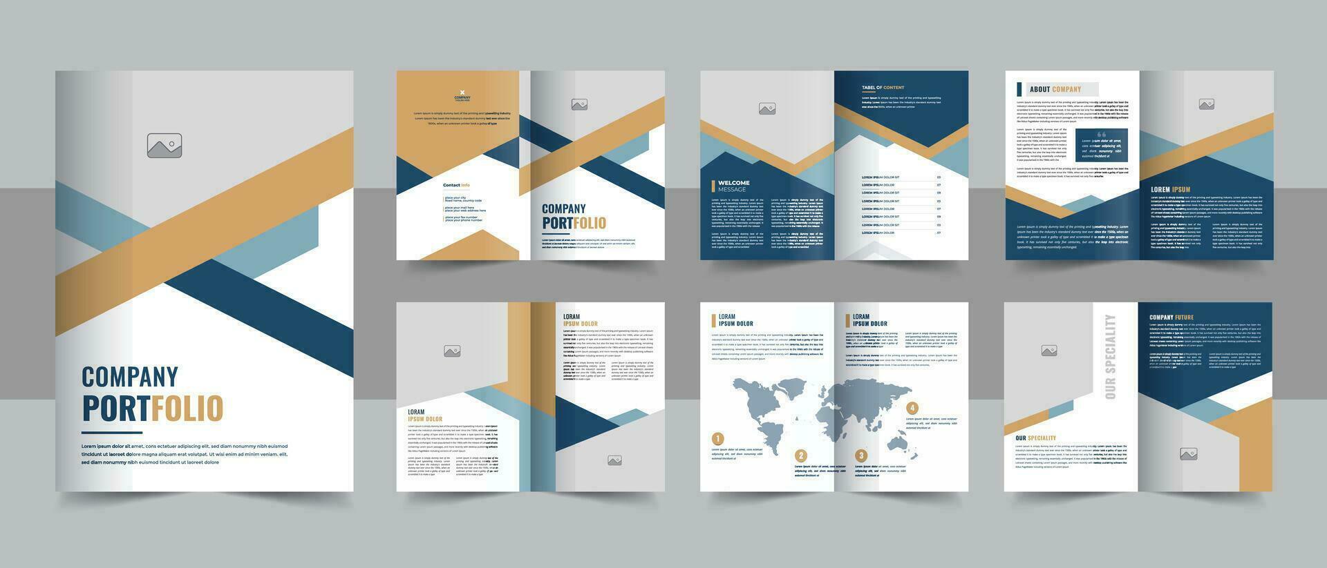 bedrijf presentatie gids brochure sjabloon met omslag, modern bedrijf profiel brochure sjabloon ontwerp lay-out vector