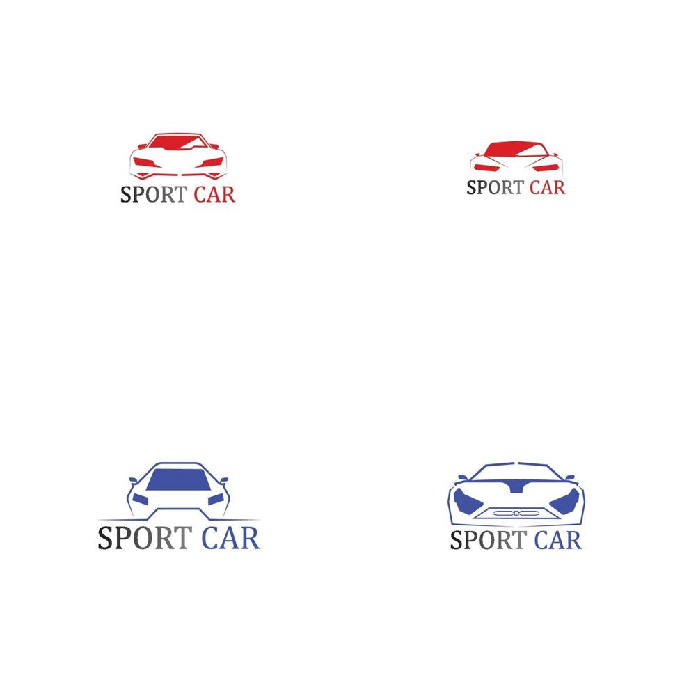 sport auto silhouet logo vector sjabloon pictogrammen app