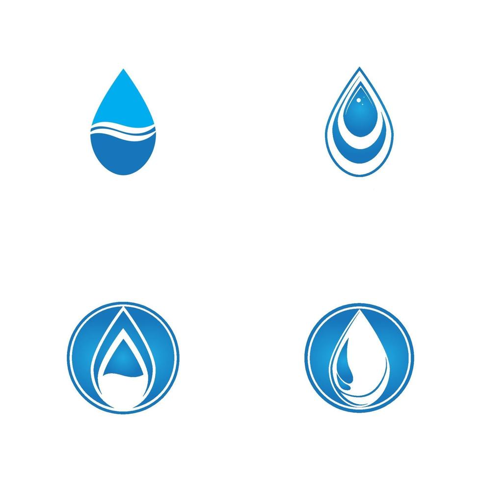 waterdruppel logo sjabloon illustratie - vector