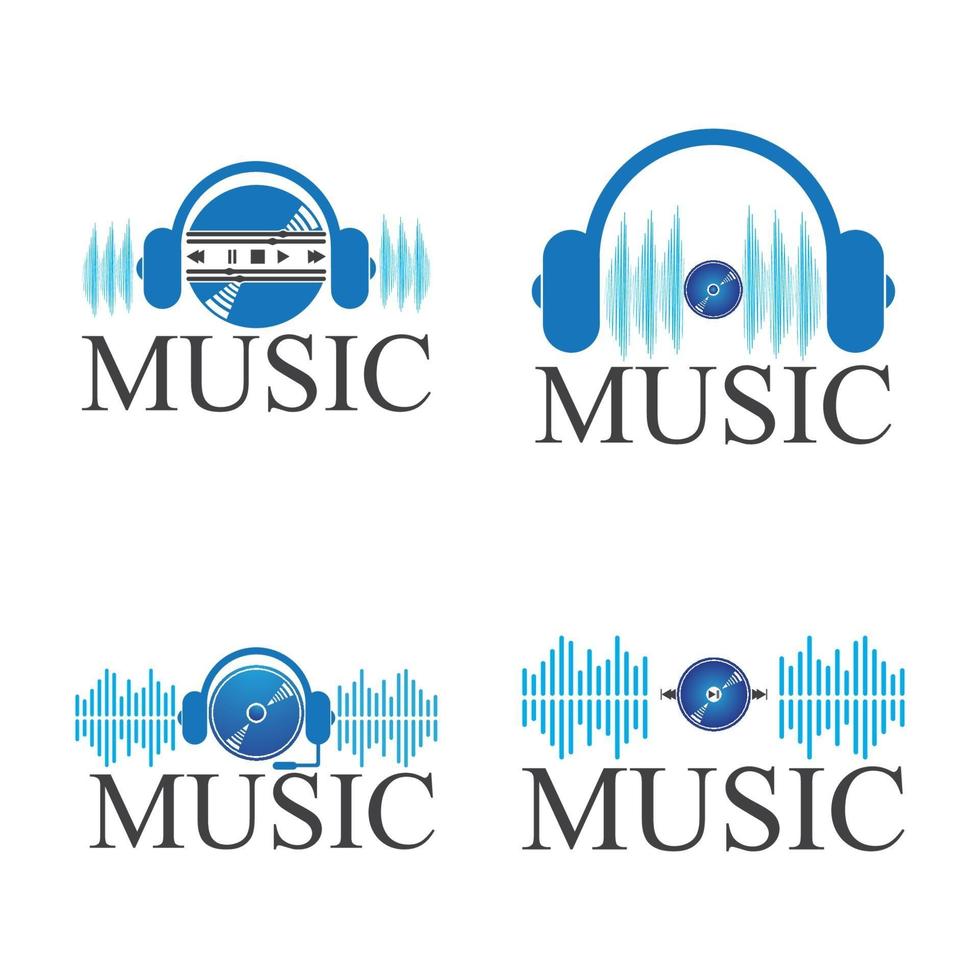 muziek logo pictogram vector ontwerp illustratie sjabloon