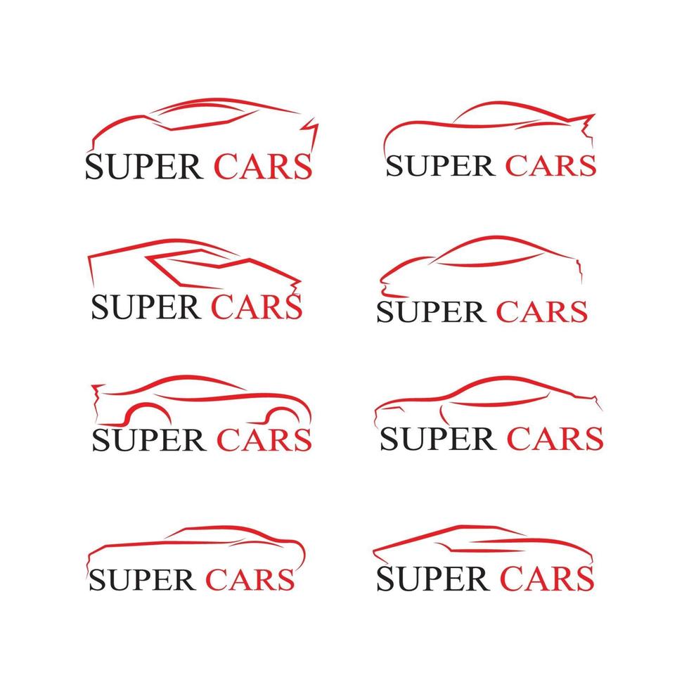 auto silhouet logo vector sjabloon pictogrammen